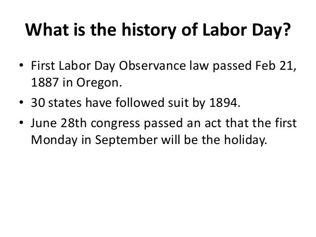 090: Historical Background of Labor Day