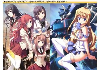 ■企画について ①コンセプト ②セールスポイント ③ターゲット を読み解く！
 