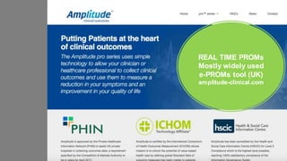 39
REAL TIME PROMs
Mostly widely used
e-PROMs tool (UK)
amplitude-clinical.com
 