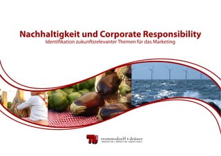 Nachhaltigkeit und Corporate Responsibility
      Identifikation zukunftsrelevanter Themen für das Marketing
 
