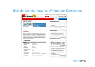 Beispiel Leadkampagne: Whitepaper-Downloads
 