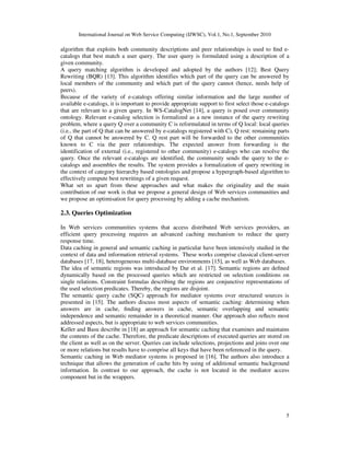 MANAGING WEB SERVICES COMMUNITIES: A CACHE FOR QUERIES OPTIMISATION | PDF