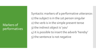 Speech Acts Language As Actions Semantics | PDF
