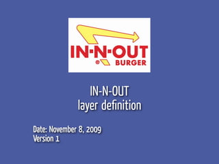 IN-N-OUT
              layer deﬁnition
Date: November 8, 2009
Version 1
 