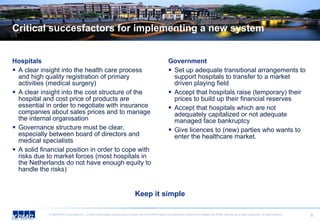 Healthcare insurance model in the Netherlands | PPT