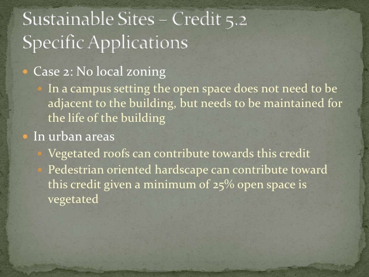 intent the real leed requirements