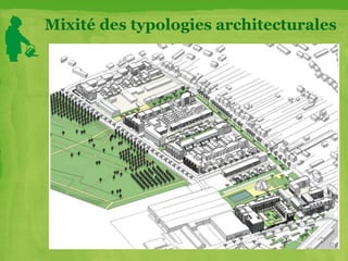 Mixité des typologies architecturales
 