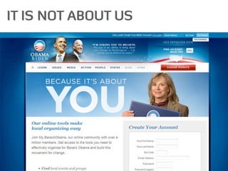 My.BarackObama.com = Do-It-Yourself Citizenship
IT IS NOT ABOUT US
 