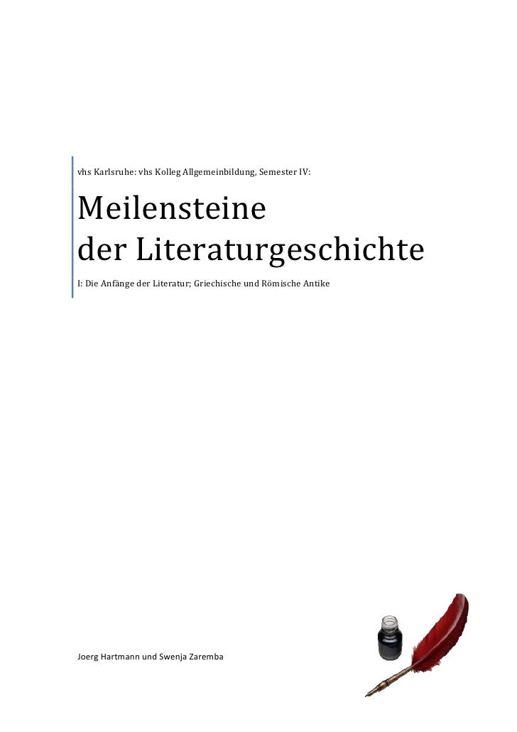 091204 Vhs Literaturgeschichte I Antike
