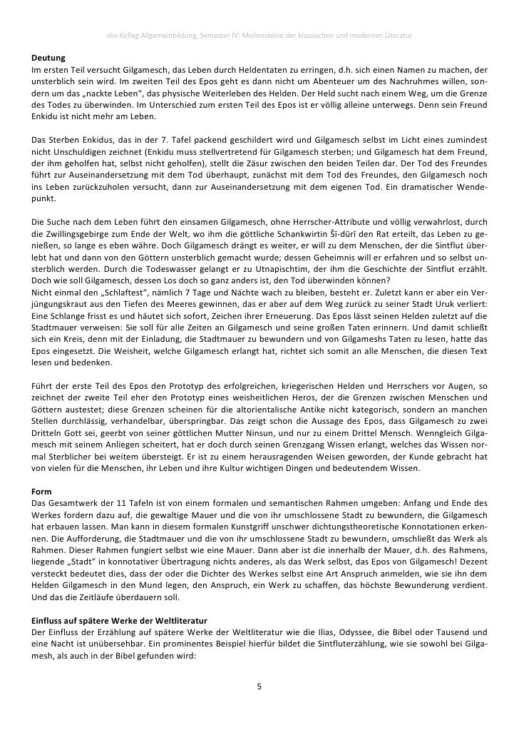 0914 Vhs Literaturgeschichte I Antike