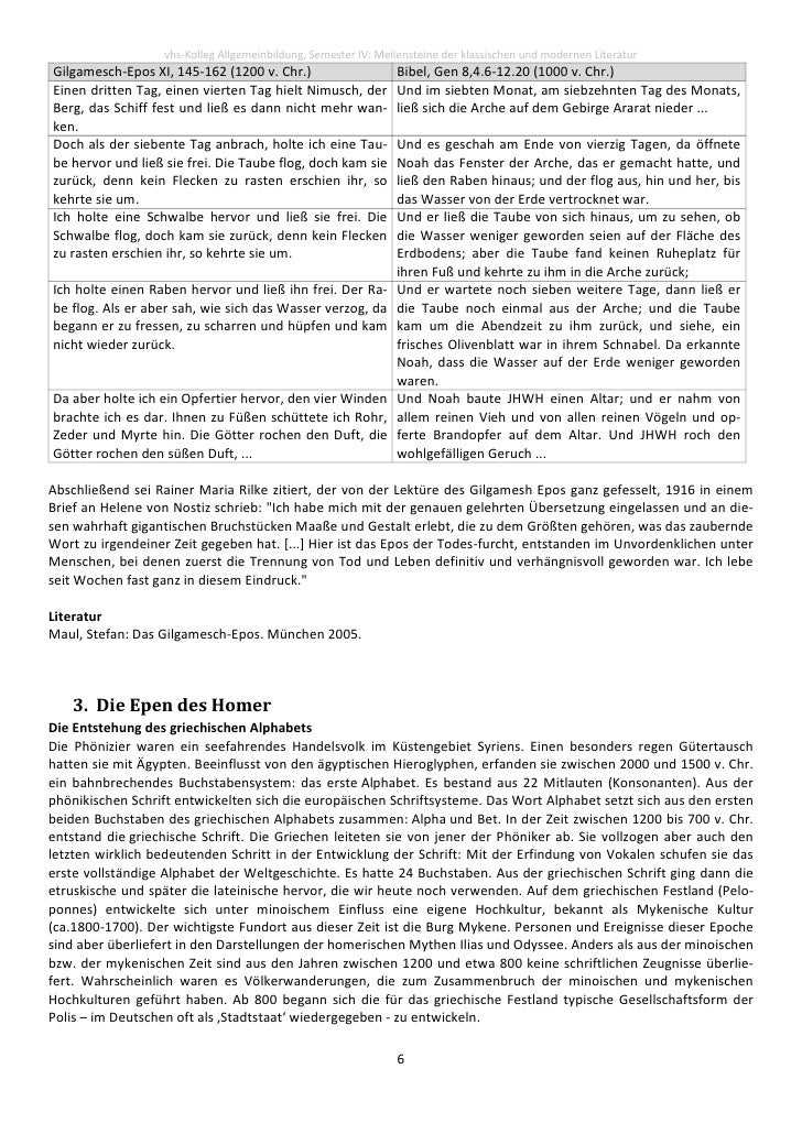 0914 Vhs Literaturgeschichte I Antike