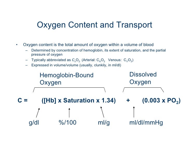 oxygen content