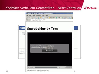 Koobface vorbei am Contentfilter… Nutzt Vertrauen February 12, 2010 