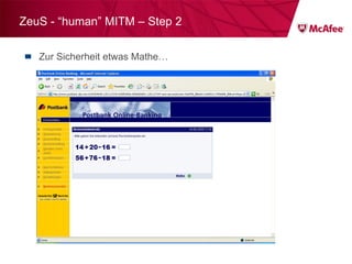 ZeuS - “human” MITM – Step 2 Zur Sicherheit etwas Mathe… 