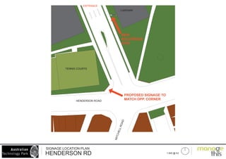 Signage Location Plan Document Examples Urban Signage Design | PDF