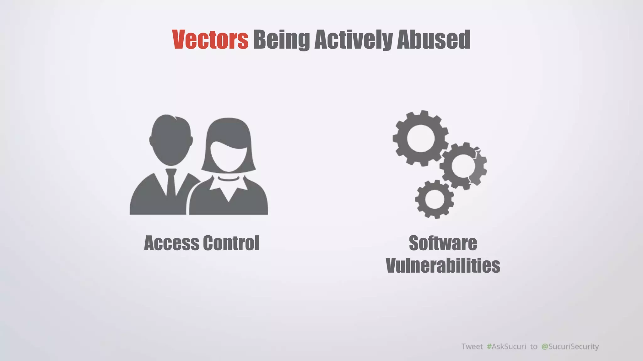 Access Control Software
Vulnerabilities
Vectors Being Actively Abused
 