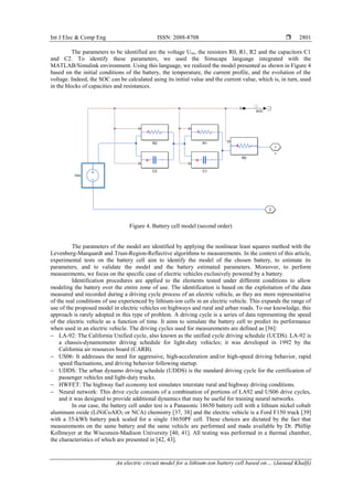 An electric circuit model for a lithium-ion battery cell based on ...