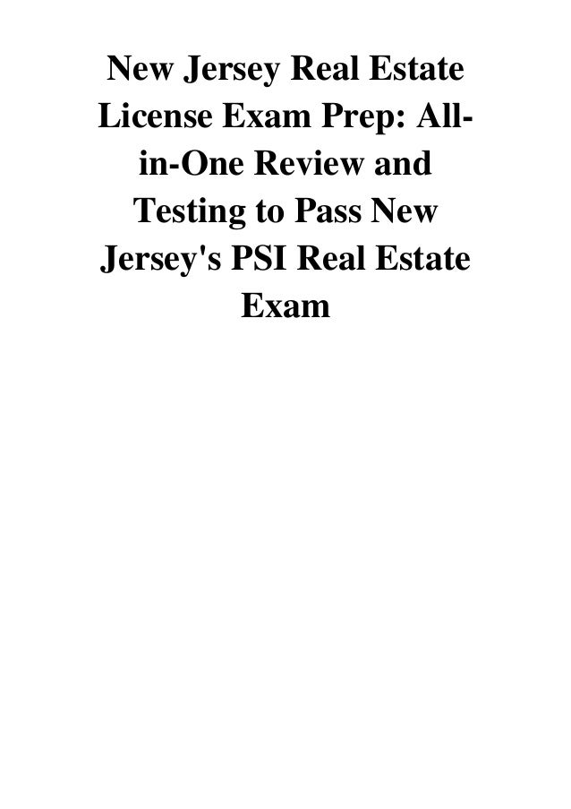 (2018) New Jersey Real Estate License Exam Prep (PDF) AllinOne Review