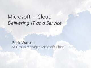 Microsoft Cloud Services in China