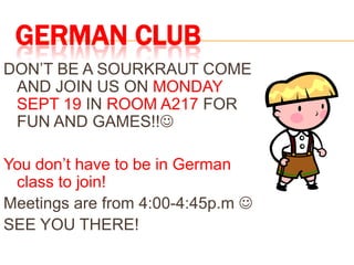 Visual Arts Scholastic EventThe Second and Fourth Tuesdays of Each Month the National Art Honor Society will be working on art projects to be entered in our yearly competition.  4:00 to 5:00 – Room B112 Beginning September 27thMembership Planning Meeting Sept. 20th