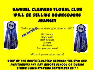 Friday, September 16th    We will be on 	PEP SCHEDULE1st period   8:40 – 9:252nd period   9:30 -  10:203rd period    10:25 – 11:104th period    11:15 – 12:005th period    12:05 – 12:506th period    12:55 – 1:407th period    1:45 – 2:308th period    2:35 – 3:20PEP RALLY   3:20 – 4:00