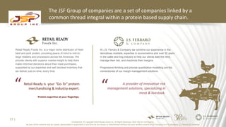 37 |
The JSF Group of companies are a set of companies linked by a
common thread integral within a protein based supply ch...