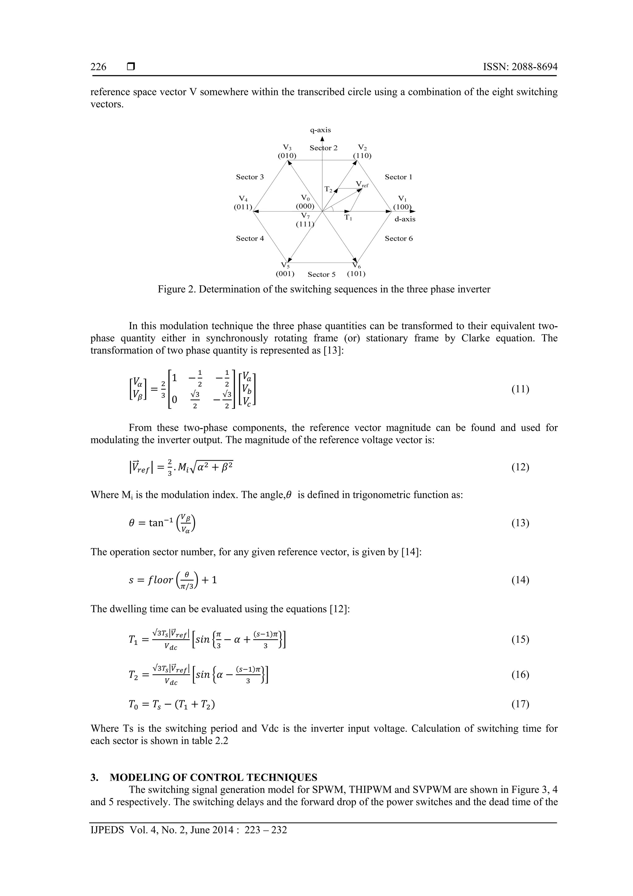 Simulation Investigation of SPWM, THIPWM and SVPWM Techniques for Three ...