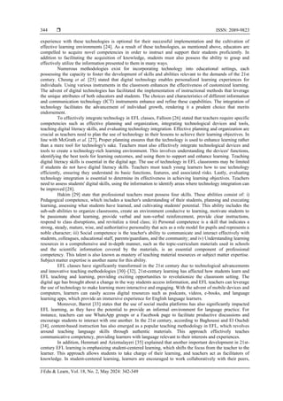 Technology integration and teachers’ competency in the development of ...