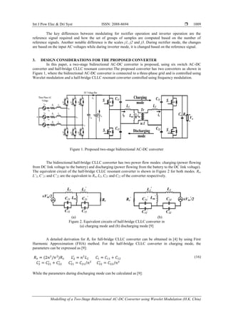 Modelling of a Two-Stage Bidirectional AC-DC Converter using Wavelet ...