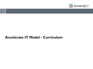 Accelerate IT Model - Curriculum
 