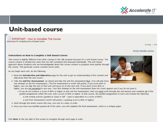 Unit-based course
 
