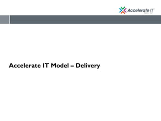 Accelerate IT Model – Delivery
 