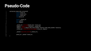 Pseudo-Code
1
2
3
4
5
6
7
8
9
10
11
12
13
14
15
16
17
18
19
void execute_lookat_after_animation(){
Vector3 vhead_dir;
Vector3 vlookat_dest;
Vector3 vhead_pos;
Quat qhead_rot;
Vector3 _vlookat_dir;
Quat _qlookat;
float _fdegree;
_vlookat_dir = normalize(vlookat_dest – vhead_pos);
_fdegree = degree_a_to_b(vhead_dir , _vlookat_dir);
_fdegree = clamp( _fdegree, MIN_HEAD_DEGREE * deltatime, MAX_HEAD_DEGREE * deltatime);
_vlookat_dir = rotate_vector3_from_degree( vhead_dir, _fdegree);
_qlookat = quat_from_vector3( _vlookat_dir );
qhead_rot = _qlookat * qhead_rot;
}
 