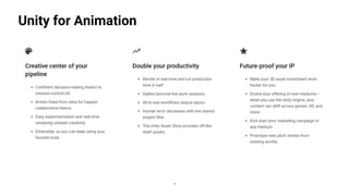 Replace with image
3
Why use Unity for animation?Unity for Animation
 