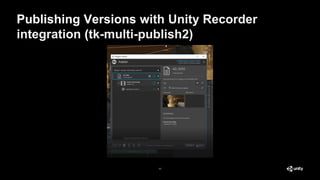 Publishing Versions with Unity Recorder
integration (tk-multi-publish2)
11
 