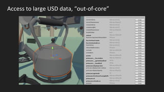 Access to large USD data, “out-of-core”
 