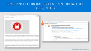 POISONED CHROME EXTENSION UPDATE #2
(SEP, 2018)
Source: https://mega.nz/blog_47
 