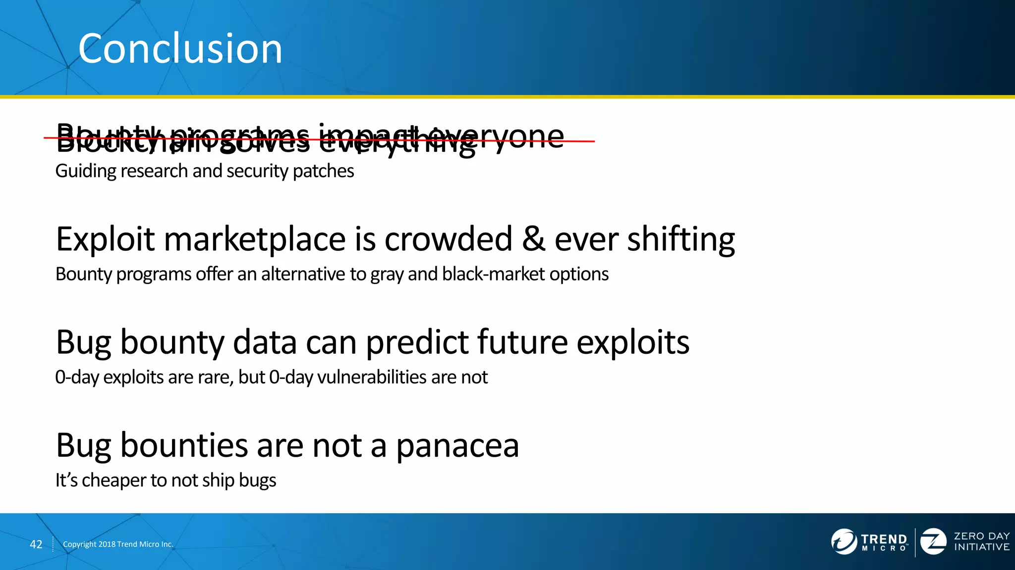 42 Copyright 2018 Trend Micro Inc.
Conclusion
 