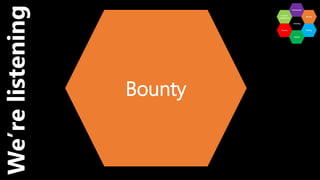 Bounty
We’relistening
 
