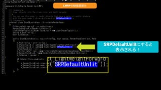 SRPDefaultUnlitにすると
表示される！
LWRPのUI描画部分
 