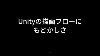 26
Unityの描画フローに
もどかしさ
 