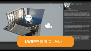 55
LWRPを参考にしたい！
 
