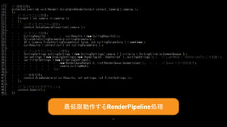 59
最低限動作するRenderPipeline処理
 