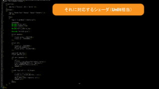 60
それに対応するシェーダ（Unlit相当）
 