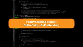 94
PostProcessing Stackの
OnPreCull()とOnPreRender()
 
