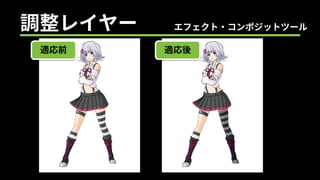 調整レイヤー エフェクト・コンポジットツール
適応前 適応後
 