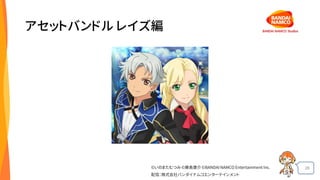 28
アセットバンドル レイズ編
©いのまたむつみ©藤島康介©BANDAI NAMCO Entertainment Inc.
配信：株式会社バンダイナムコエンターテインメント
 