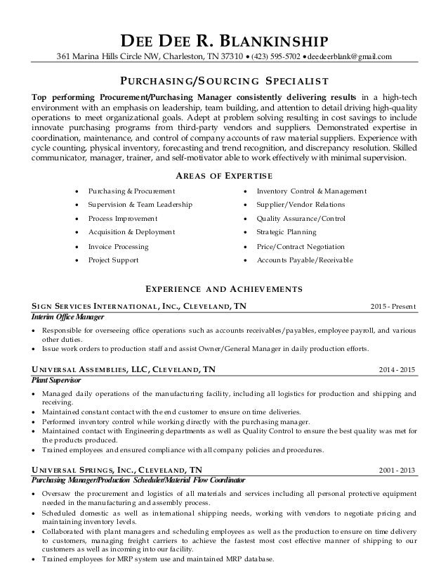 deedee blankinship resume