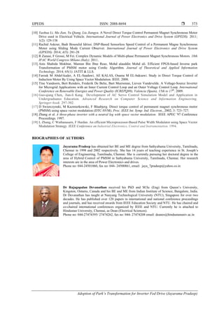 Adoption of Park’s Transformation for Inverter Fed Drive | PDF