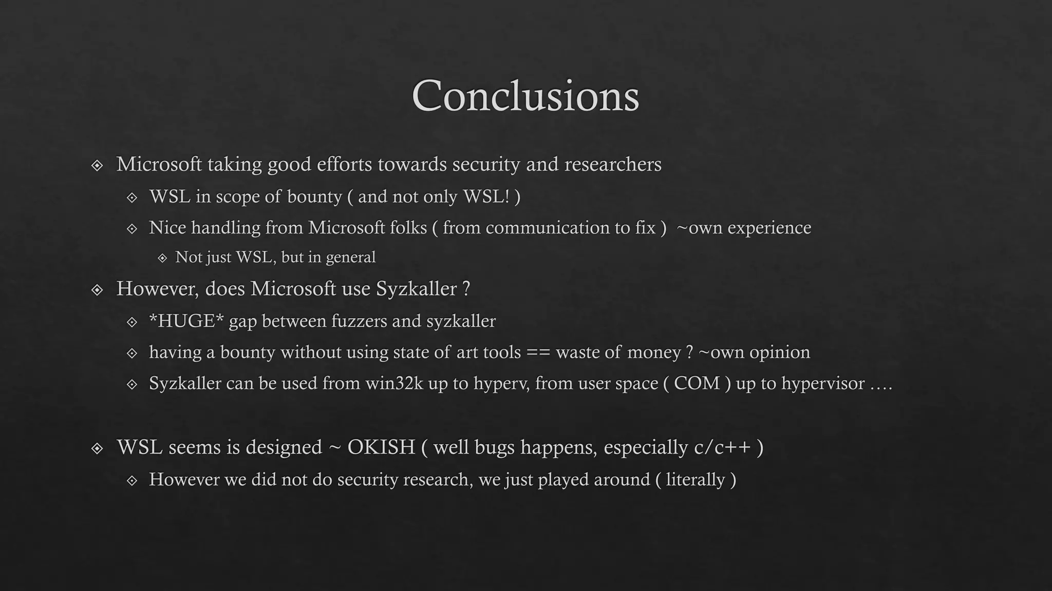 BlueHat v18 || WSL reloaded - Let's try to do better fuzzing